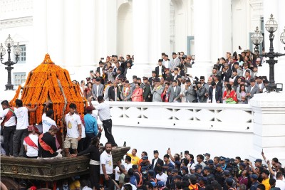 काठमाडौं उपत्यकामा मनाइयो इन्द्रजात्रा